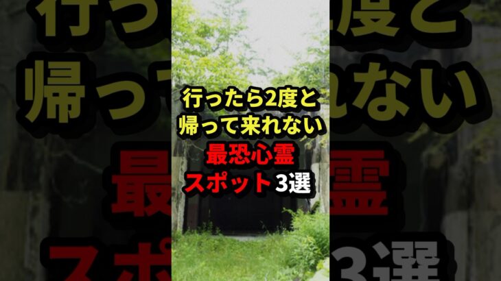 行ったら2度と帰って来れない最恐心霊スポット3選 #都市伝説 #ホラー #雑学