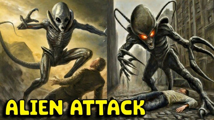 2024年 Alien ATTACKS Human ON CAMERA! Wild UFOs