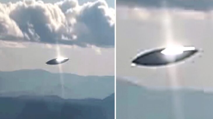 2024年 Passenger Released Clear Images Of A Huge Disc UFO Then This Happened