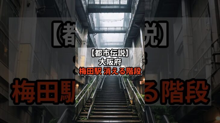 【都市伝説】大阪梅田駅 消える階段 #都市伝説 #怖い話