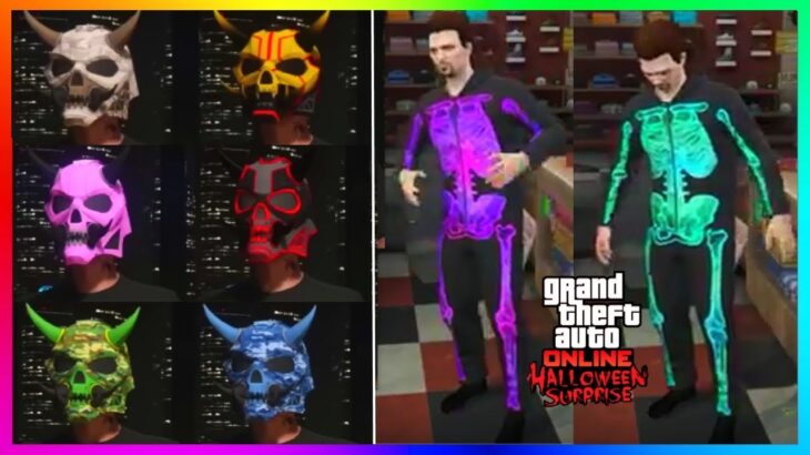 2024年 UNLOCK Skeleton Outfits, NEW Halloween Event, DEMON Masks, UFO, GTA 5 DLC 2024 (GTA Online Update)