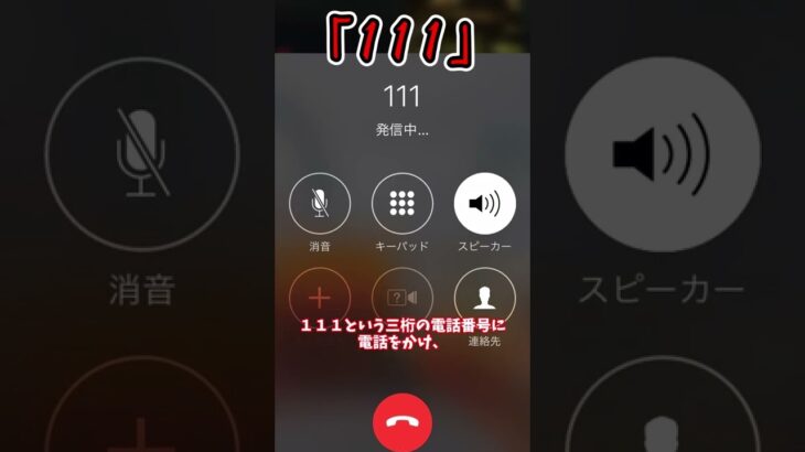 【絶対に真似しないで】「１１１」番に電話をかけると…？【都市伝説】#shorts