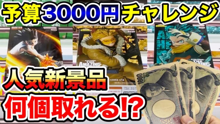 2024年 【クレーンゲーム】新プライズフィギュア3000円チャレンジ！登場初日に何個取れる！？#ONEPIECE #ヒロアカ #ハンターハンター #橋渡し設定 #UFOキャッチャー  #クレーンゲーム