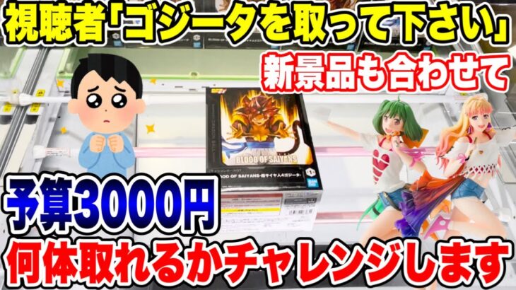 2024年 【クレーンゲーム】視聴者リクエスト！最新プライズフィギュアも狙いながら予算3000円チャレンジ！  #橋渡し設定  #UFOキャッチャー  #クレーンゲーム