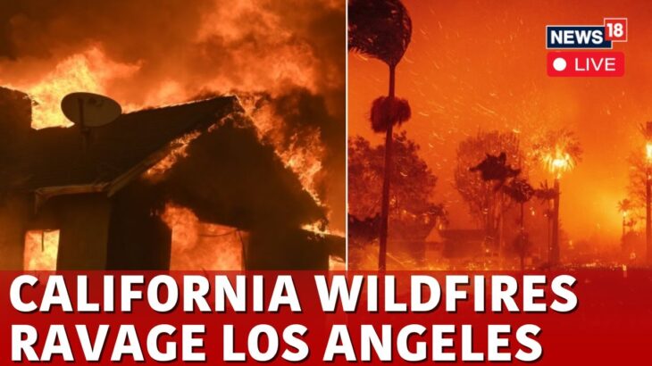 2024年 LIVE | Los Angeles Fires | California Wildfires | Palisades Fire | Aerial Shots of Devastation |N18G