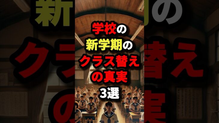 ㊗️50万回再生‼︎【先生は絶対に教えてくれない】学校の新学期のクラス替えの真実3選　#都市伝説