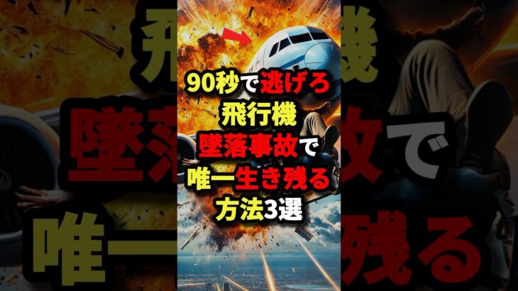 ㊗️50万回再生‼︎【90秒で逃げろ】飛行機墜落事故で唯一生き残る方法3選　#都市伝説