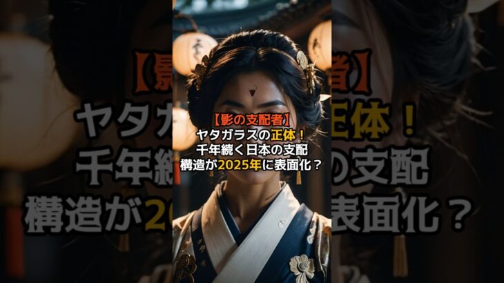 影の支配者！ヤタガラスの正体！千年続く日本の支配構造が2025年に表面化！？【 都市伝説 予言 ミステリー 】