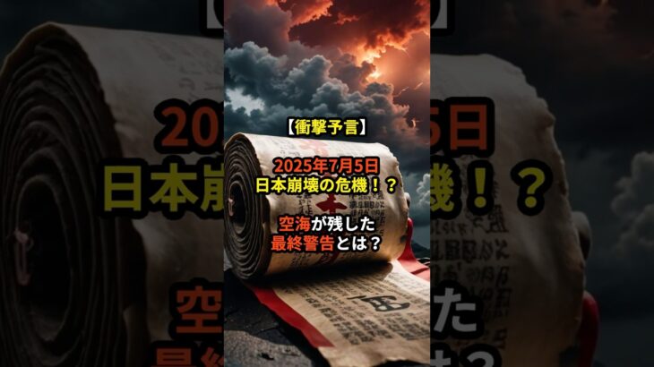2025年7月5日、日本崩壊の危機！空海が残した最終警告とは？【  都市伝説 予言 ミステリー スピリチュアル 予知能力  】
