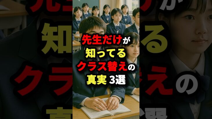【知りたくなかった】先生だけが知ってるクラス替えの真実3選　#都市伝説