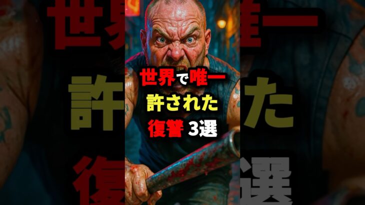 世界で唯一許された復讐3選　#都市伝説