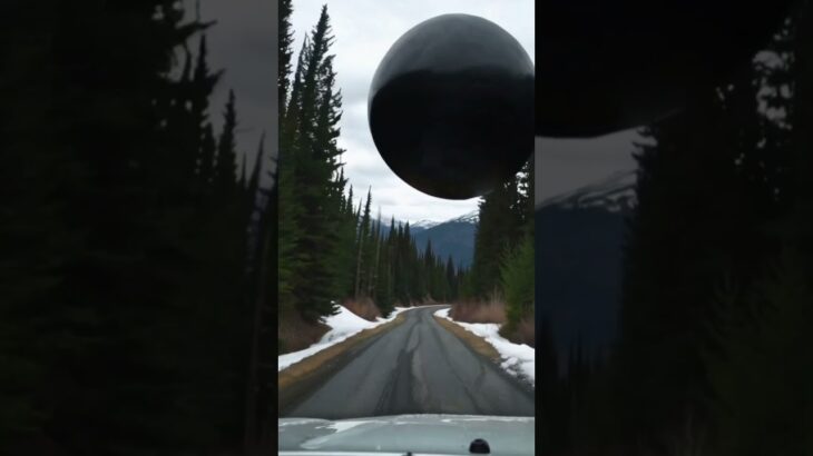 2024年 Amazing sphere shaped UFO seen flying low in Alaska! Captured on dash cam!