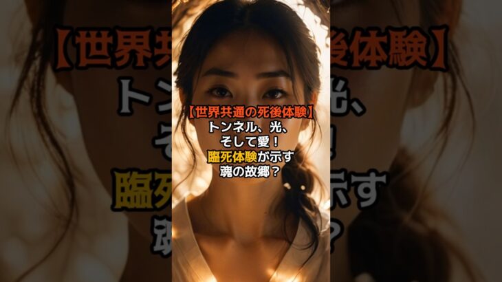 世界共通の死後体験！トンネル、光、そして愛！臨死体験が示す魂の故郷【 都市伝説 予言 ミステリー 】
