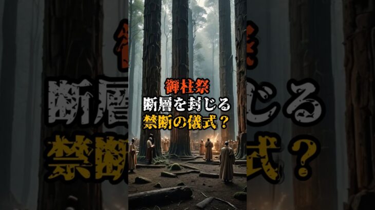 柱を立てなければ災厄が起きる…諏訪大社の御柱祭に隠された恐るべき封印【 都市伝説 予言 ミステリー スピリチュアル 予知能力 】