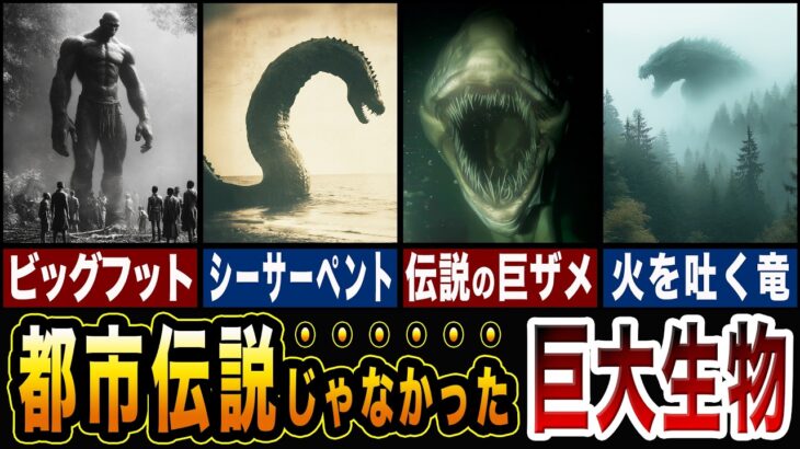 【驚愕】都市伝説じゃなかった!!解明された都市伝説だった巨大生物５選！ 【ゆっくり解説】