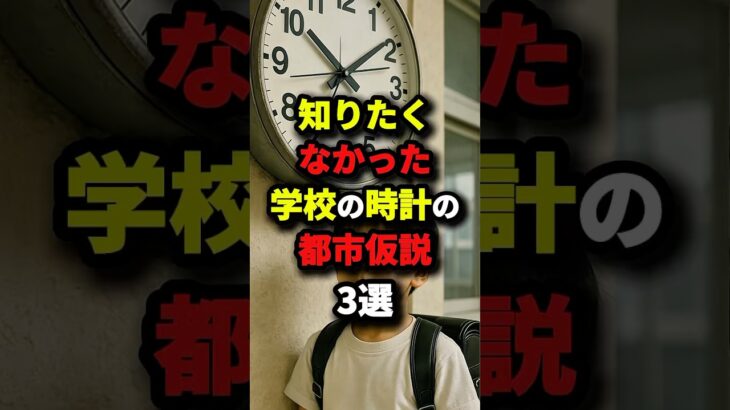知りたくなかった学校の時計の都市伝説3選　#都市伝説