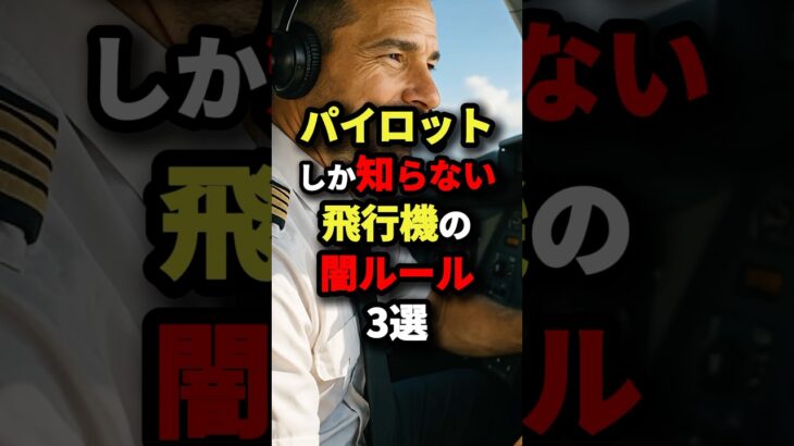 パイロットしか知らない飛行機の闇ルール3選　#都市伝説