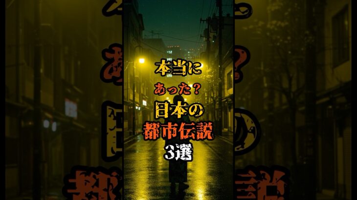 本当にあった？日本の都市伝説3選#都市伝説 #shorts