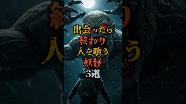 出会ったら終わり人を喰う妖怪3選#都市伝説#妖怪 #shorts