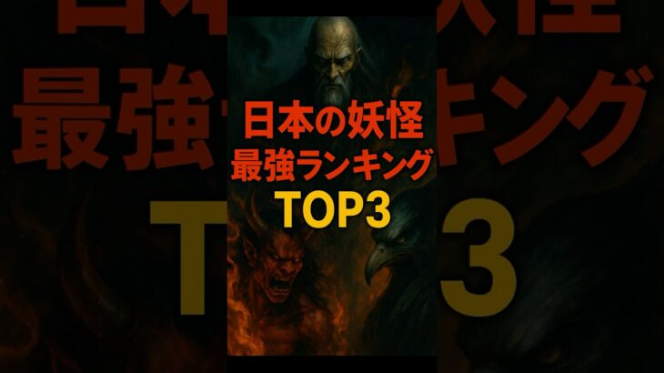 日本の妖怪最強ランキングTOP３ #妖怪 #都市伝説 #日本の怖い話 #shorts #最強ランキング