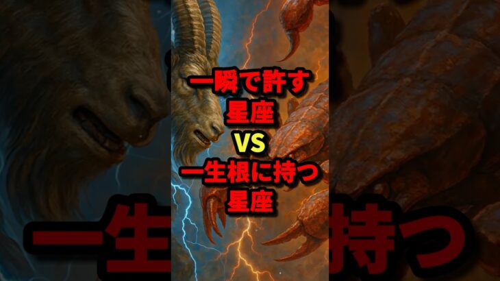 一瞬で許す星座VS一生根に持つ星座　#都市伝説
