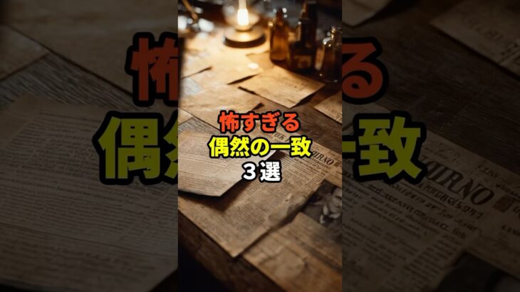 怖すぎる偶然の一致３選 #都市伝説 #雑学 #ホラー #歴史