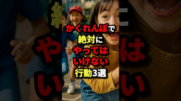 かくれんぼで絶対にやってはいけない行動3選　#都市伝説
