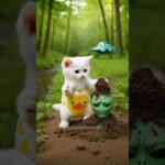 2024年 😼💥👽 Kitten stole the alien’s UFO 🛸 while he was peeing.