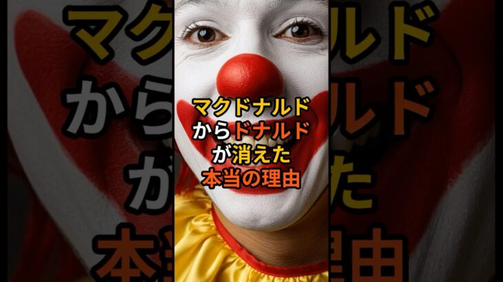 マクドナルド からドナルド が消えた 本当の理由#都市伝説