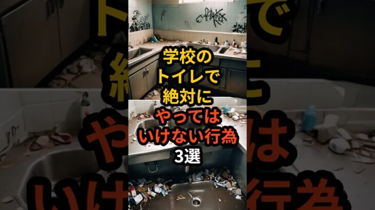 学校のトイレで絶対にやってはいけない行為３選#都市伝説