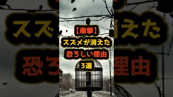 【衝撃】スズメが消えた恐ろしい理由3選#都市伝説 #ミステリー #雑学