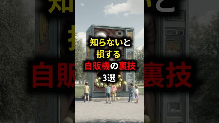 知らないと損する自販機の裏技3選 #都市伝説 #怖い話 #雑学