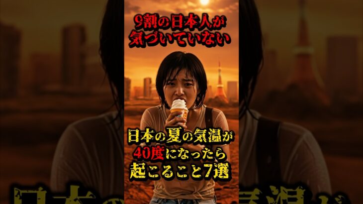 9割の日本人が気づいていない、日本の夏の気温が平均40度になったら起こること7選 #都市伝説 #夏 #日本 #怖い話