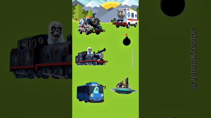 2024年 UFO Anomaly that makes Thomas and friends into zombies #upinipin #thomas #shorts #viral