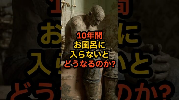 10年間お風呂に入らないとどうなるのか？ #都市伝説 #怖い話 #shorts