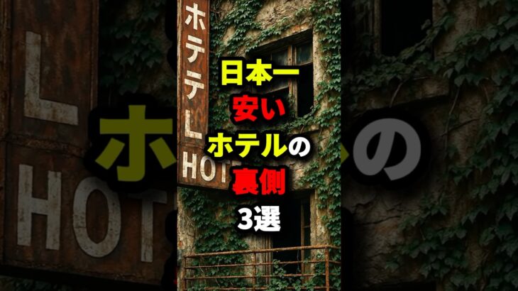 日本一安いホテルの裏側3選 #都市伝説