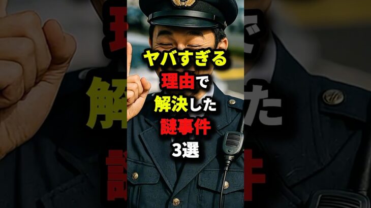 ヤバすぎる理由で解決した謎事件3選　#都市伝説