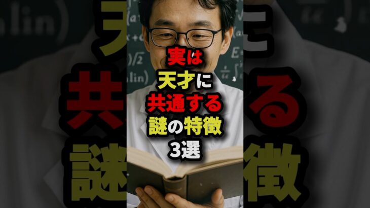 実は天才に共通する謎の特徴3選　#都市伝説