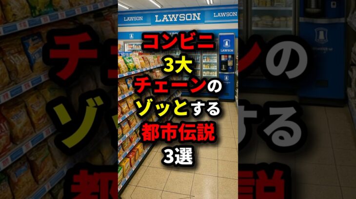 コンビニ3大チェーンのゾッとする都市伝説3選　#都市伝説