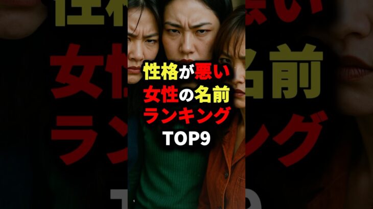 性格が悪い女性の名前ランキングTOP9 #都市伝説