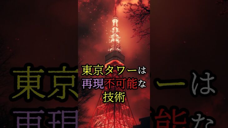 東京タワーは再現不可能な技術！？ #都市伝説 #日本 #歴史 #shorts