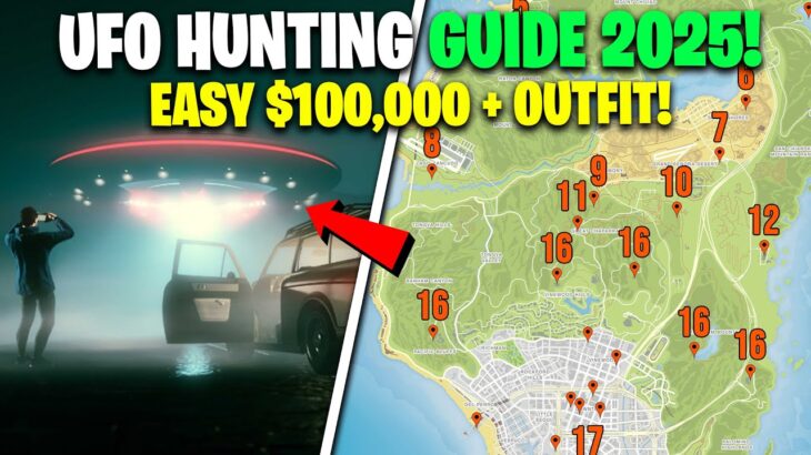 2024年 2025 UFO GUIDE – All Locations – Easy $100,000 + New Outfit | GTA Online Halloween Guide