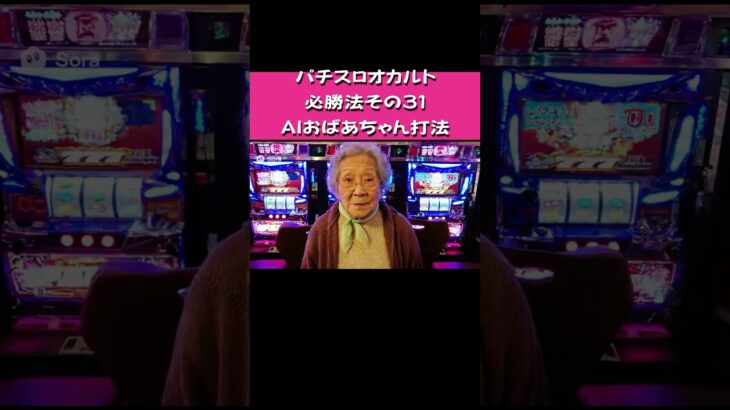 パチスロ オカルト必勝法 その31 AIおばあちゃん打法#sora2