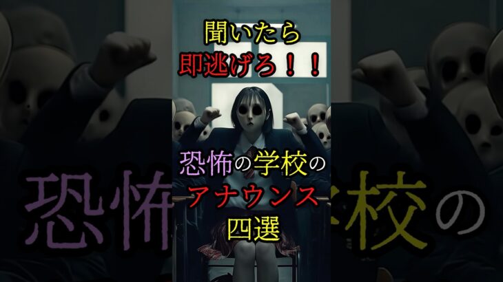 聞いたら即逃げろ！学校のアナウンス4選 #都市伝説 #雑学 #怖い話 #shorts