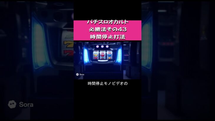 パチスロ オカルト必勝法 その43 時間停止打法#sora2