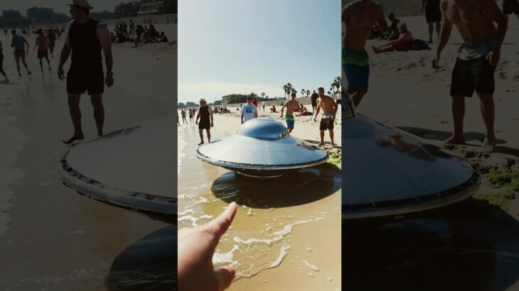 2024年 Real-life UFO just crashed on this beach?! #ufo #ufos #uaps #uap #ovni